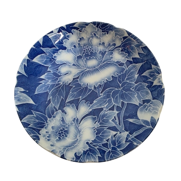 Teien Japanese Blue & White Floral SMALL Replacement Plate/shallow Bowl - Picture 1 of 4